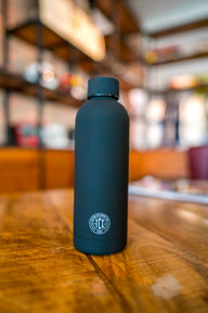 black matte isulated the cars cafe water bottle